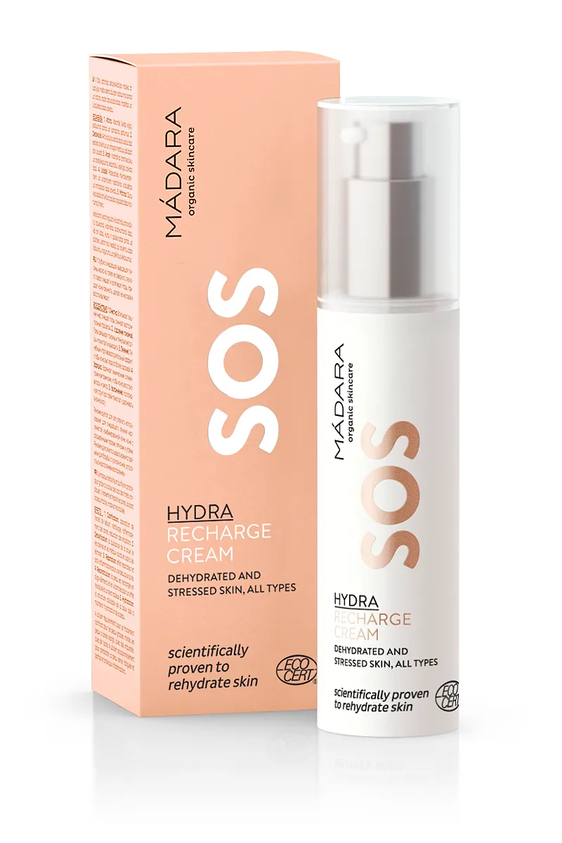 MÁDARA organic skincare SOS Hydra Recharge intensywnie odżywczy krem do twarzy, 50 ml
