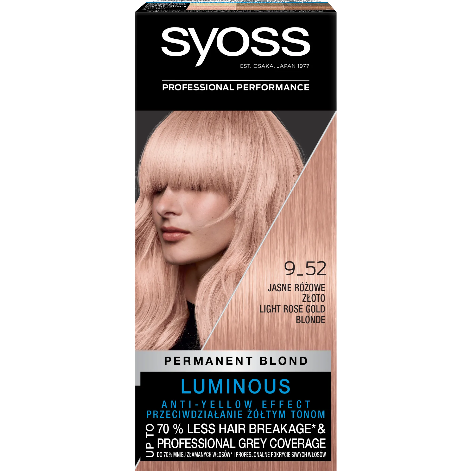 Syoss Permanent Blond Farba do włosów trwale koloryzująca nr 9-52 Jasne, różowe złoto, 115 ml