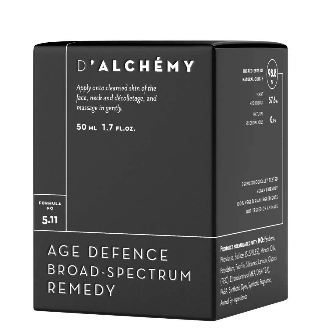 D'ALCHÉMY Age Defence Broad-Spectrum Remedy krem na zmiany hormonalne i przebarwienia, 50 ml