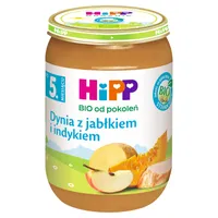 HiPP BIO od pokoleń obiadek dynia z jabłkiem i indykiem po 5. miesiącu, 190 g