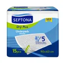 Septona Dry Plus, podkłady higieniczne 90 x 60cm, 15 sztuk