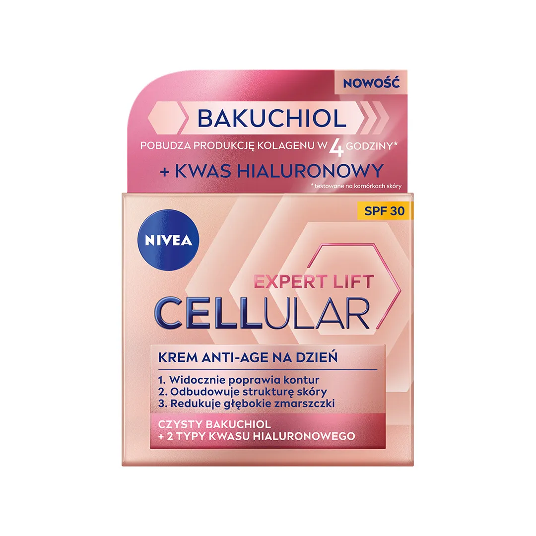 Nivea Cellular Expert Lift Przeciwzmarszczkowy krem do twarzy z kwasem hialuronowym na dzień, 50 ml
