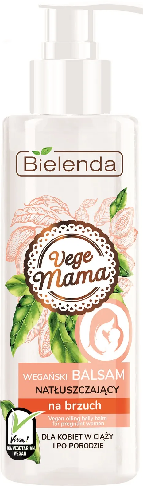 Bielenda Vege Mama wegański balsam natłuszczający na brzuch, 200 ml