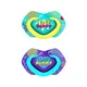 Canpol babies Neon Love Smoczek silikonowy 6-18m symetryczny niebieski, 2 szt.