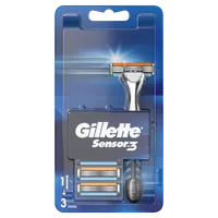Gillette Sensor3 maszynka do golenia + wkłady, 1 szt. + 3 ostrza