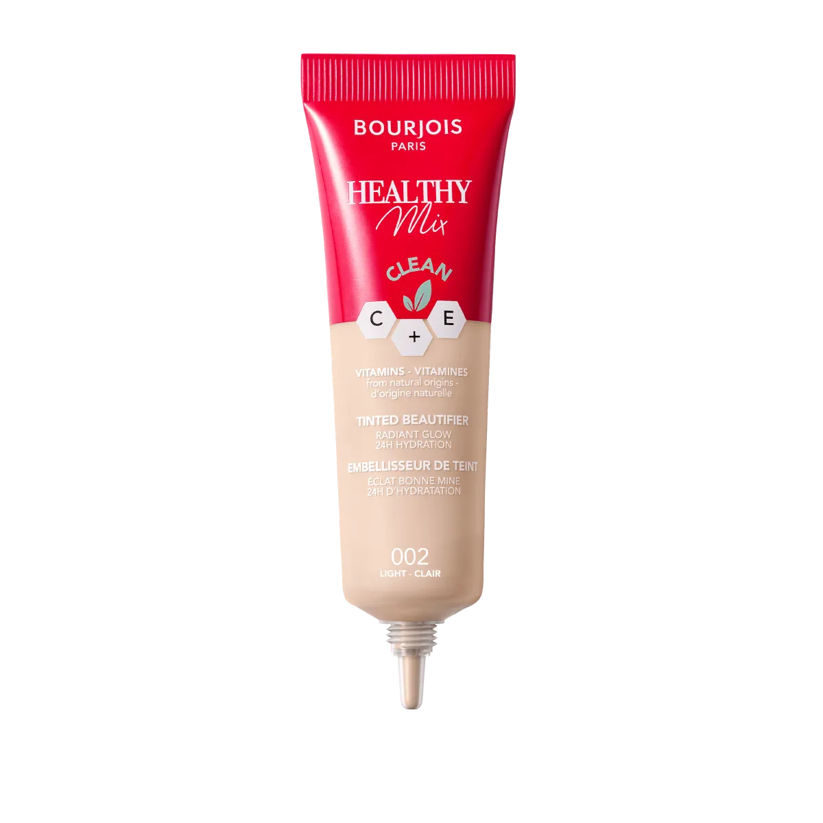 Bourjois Healthy Mix podkład witaminowy do twarzy krem tonujący o naturalnym wykończeniu, 002 Light, 30 ml 
