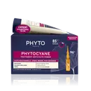 PHYTO PHYTOCYANE zestaw dla kobiet ampułki reakcyjne i szampon, 12 x 5 ml + 100 ml