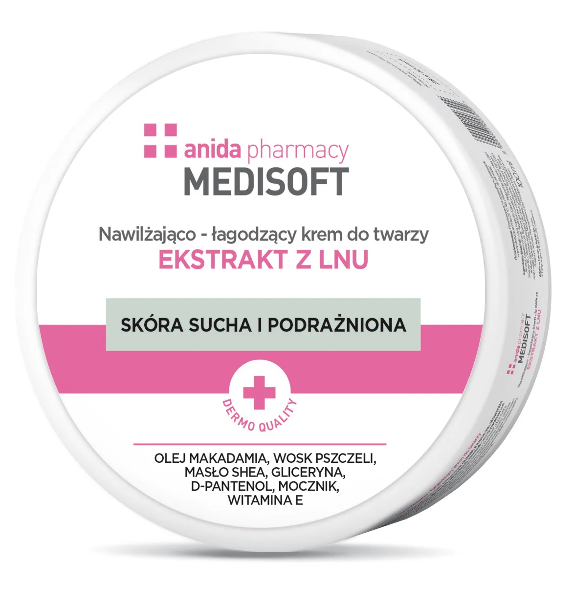Anida Medi Soft, krem do twarzy z ekstraktem z lnu, 100 ml