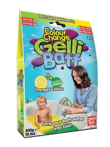 Zimpli Kids Colour Change Gelli Baff Magiczny proszek do kąpieli Żółty, 300 g