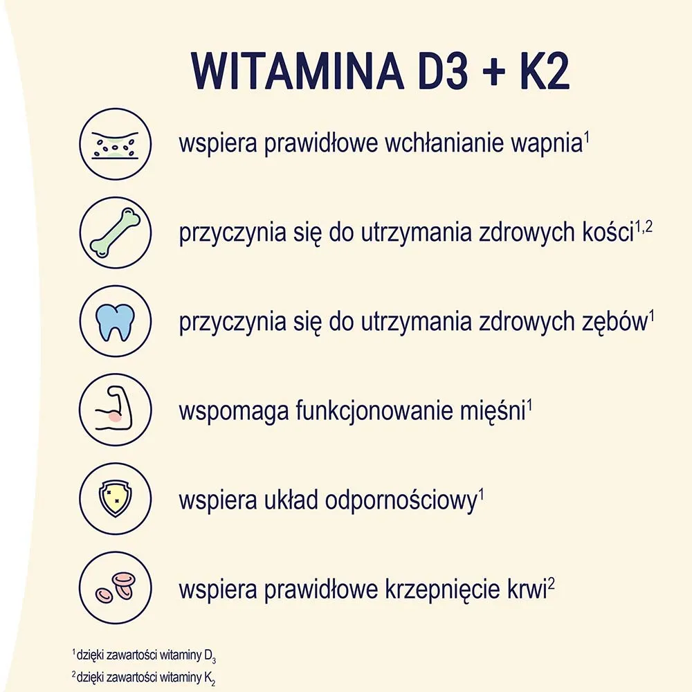 Naturell Witamina D3 + K2 MK-7, suplement diety, 60 tabletek do ssania 