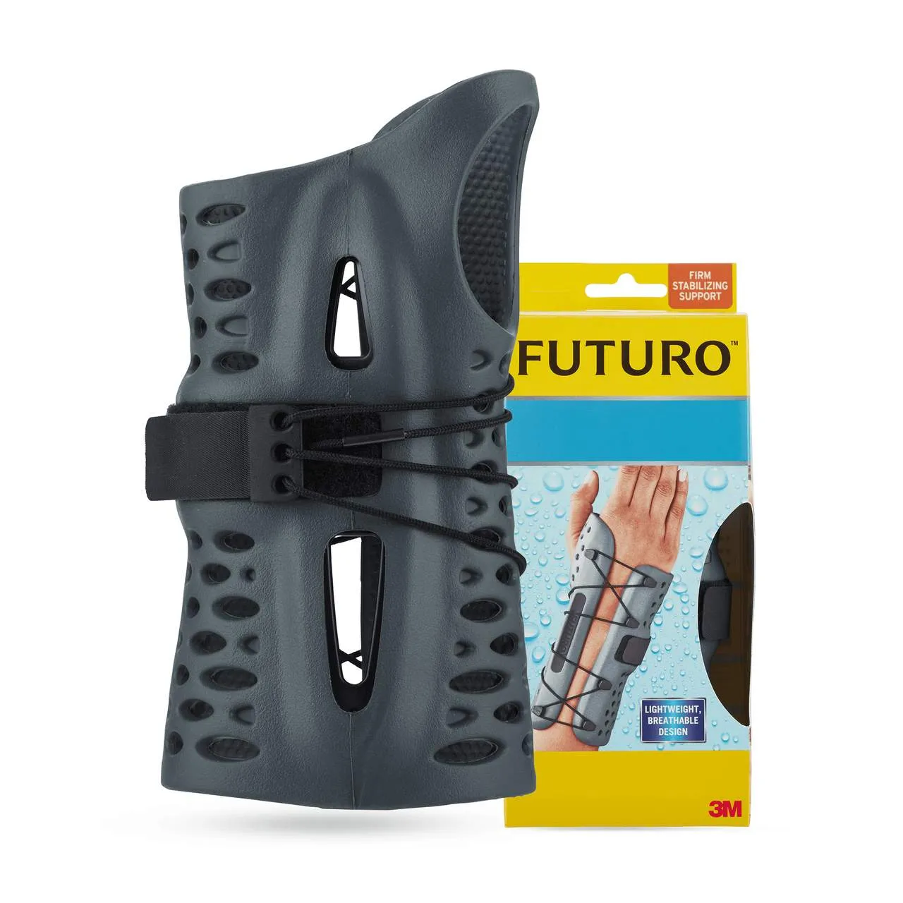 Futuro, wodoodporny stabilizator nadgarstka, prawa ręka, rozmiar L/XL, szary, 1 sztuka