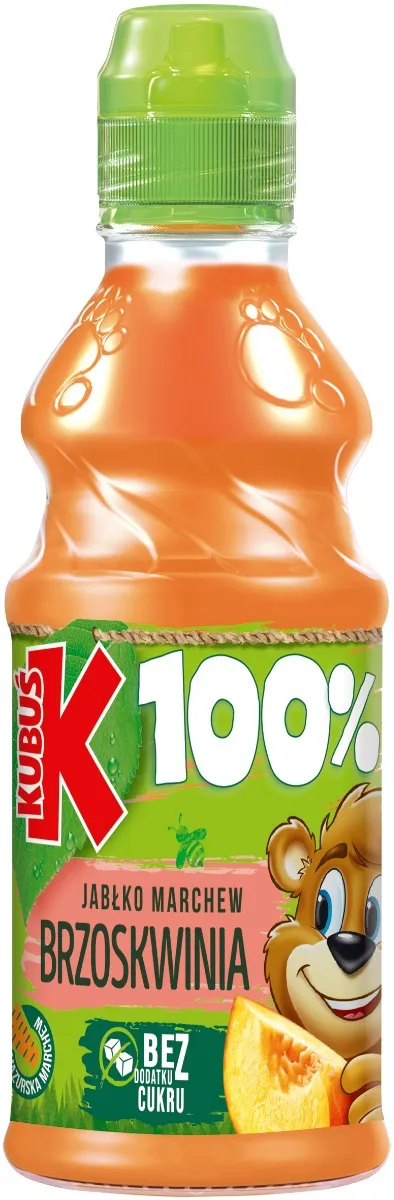 Kubuś 100% sok jabłko marchew brzoskwinia, 0,3 l