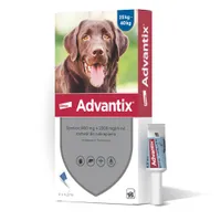 Advantix Spot-on Na Kleszcze i Pchły, (400 mg + 2000 mg)/4 ml, roztwór do nakrapiania dla psów 25 - 40 kg, 4 x 4 ml