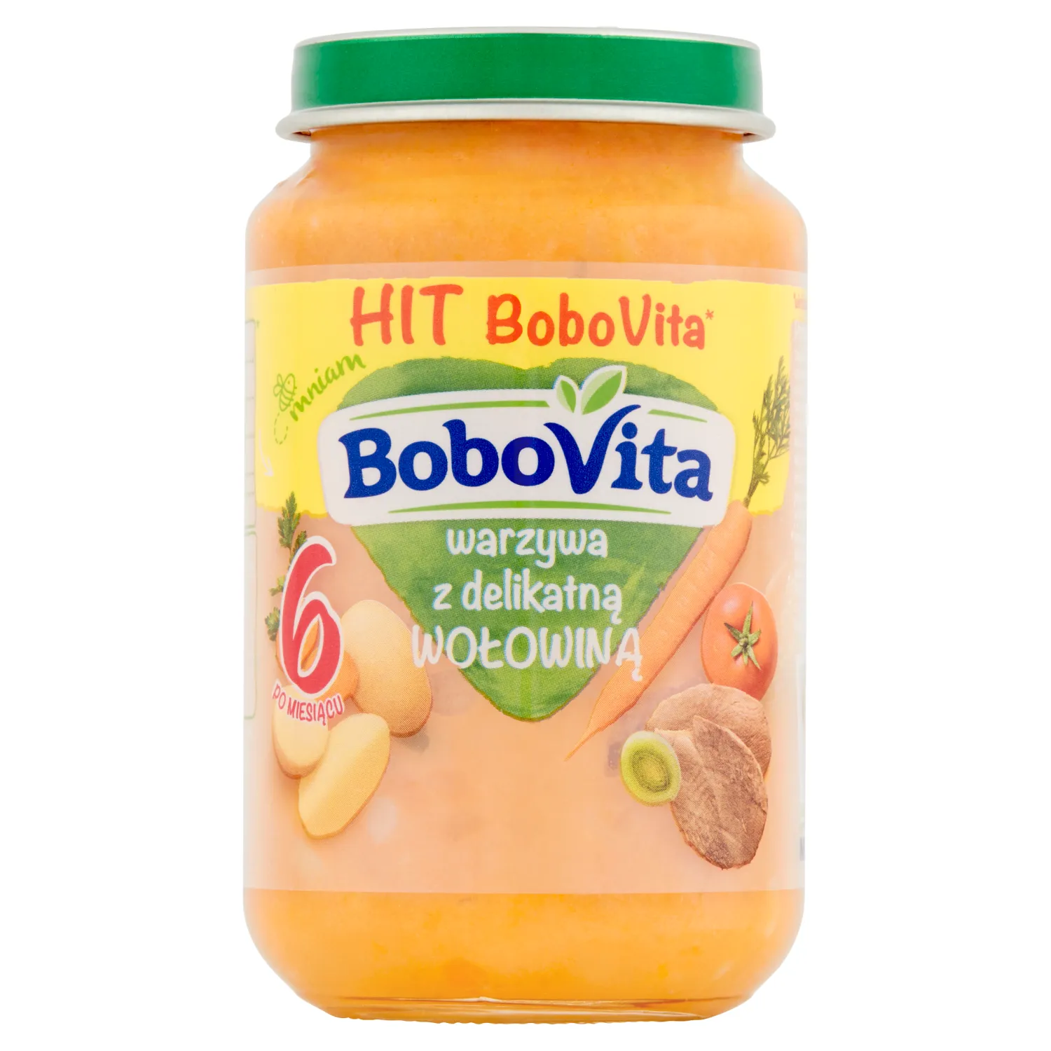 BoboVita warzywa z delikatną wołowiną po 6 miesiącu życia, 190 g
