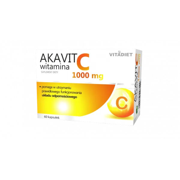 Akavit witamina C 1000 mg, suplement diety, 60 kapsułek