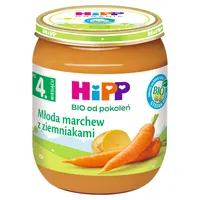 HiPP BIO od pokoleń obiadek młoda marchew z ziemniakami po 4. miesiącu, 125 g