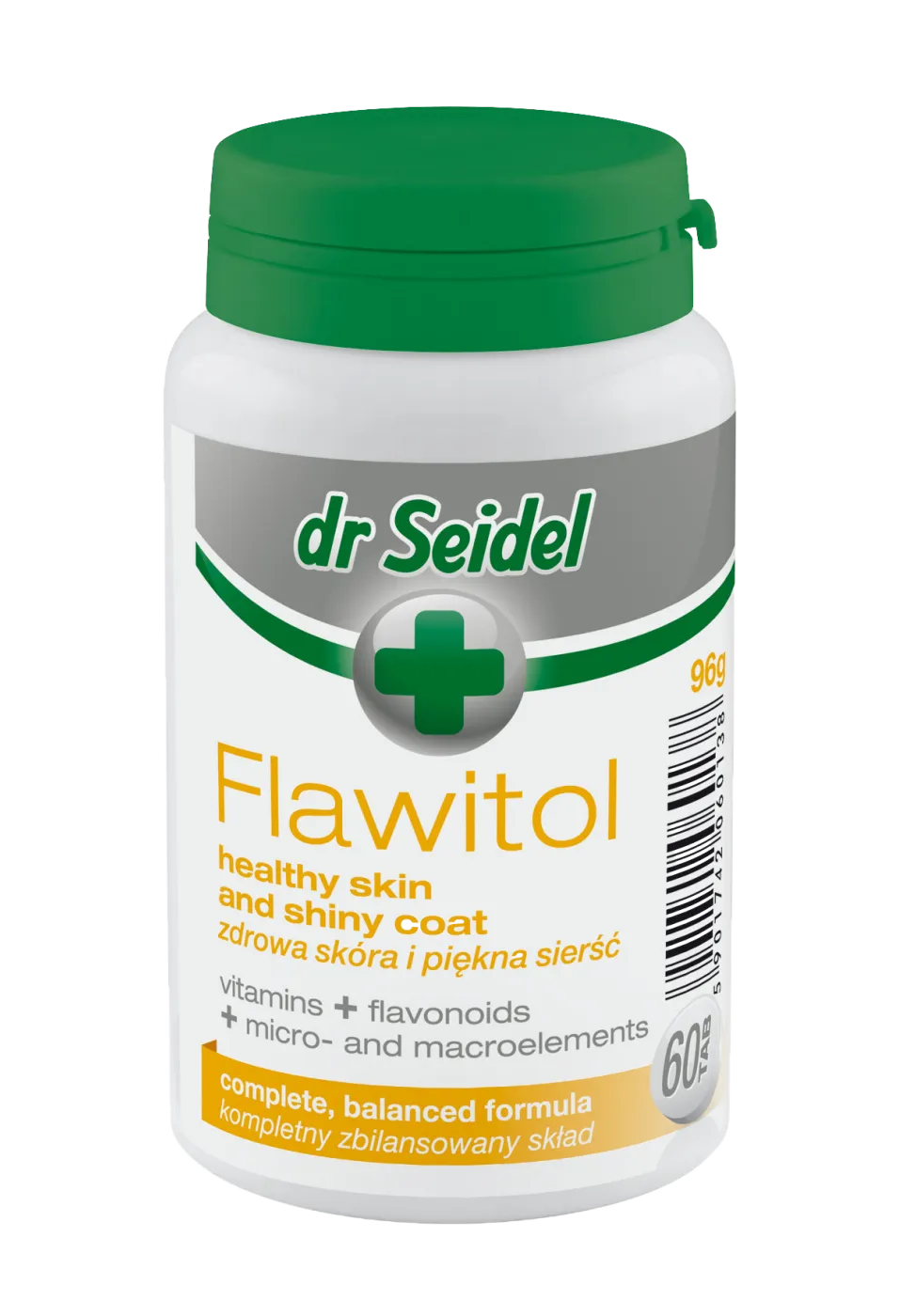dr Seidel Flawitol Zdrowa skóra i piękna sierść witaminy dla psów dorosłych, 60 szt.