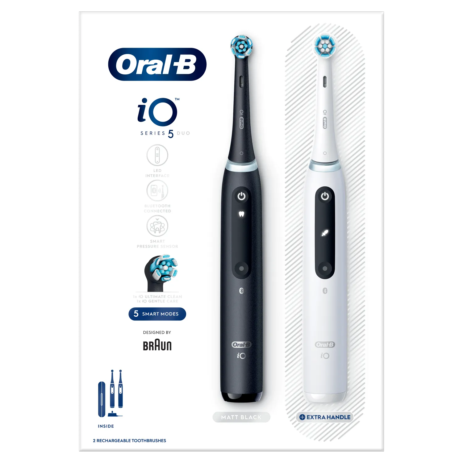 Oral-B iO Series 5 Duo Black/White szczoteczka elektryczna do zębów, 2 szt.