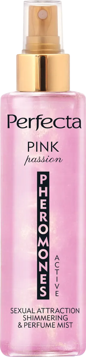 Perfecta Mist Pheromones Active Pink Passion Mgiełka do ciała z brokatem, 200 ml
