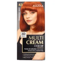 Joanna Multi Cream Color farba do włosów, płomienny rudy 43, 1 szt.