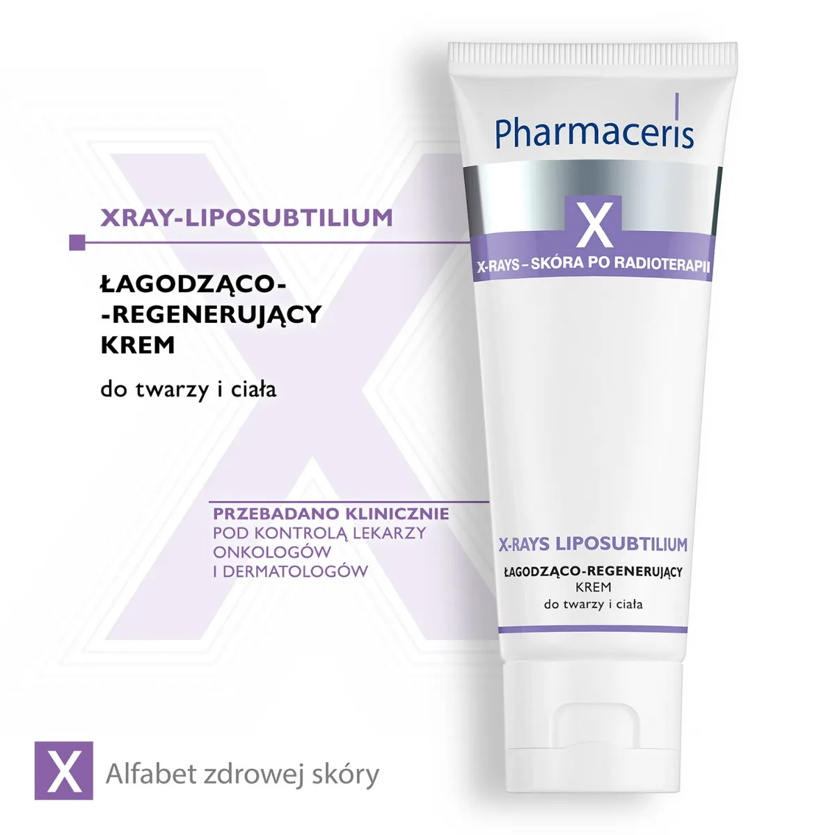 Pharmaceris X X-Rays Liposubtilium Łagodząco-Regenerujący Krem do twarzy i ciała, 75 ml 