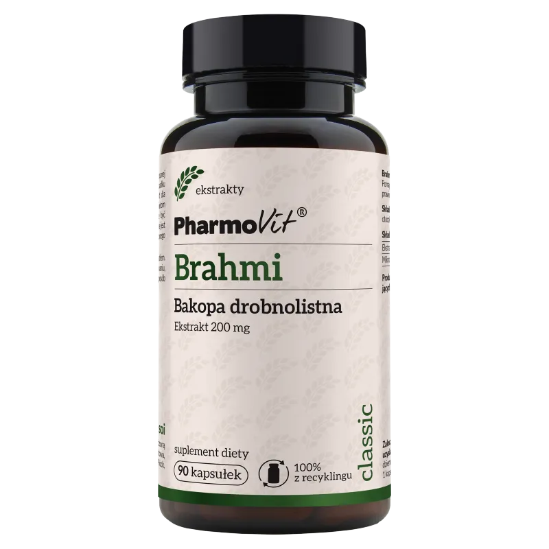 Brahmi Bakopa drobnolistna Pharmovit, suplement diety, 90 kapsułek