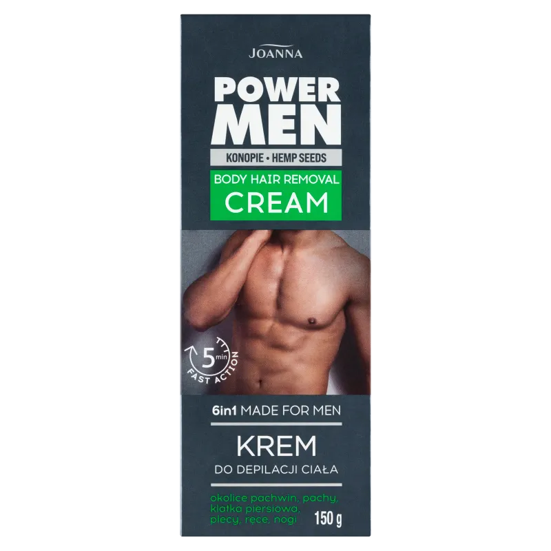 Joanna Power Men Krem do depilacji ciała dla mężczyzn, 150 g