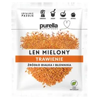 Purella Superfoods Len Mielony Trawienie + białko błonnik, 185 g