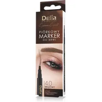 Delia Eyebrow Expert piórkowy marker do brwi, 4.0 brąz, 1szt.