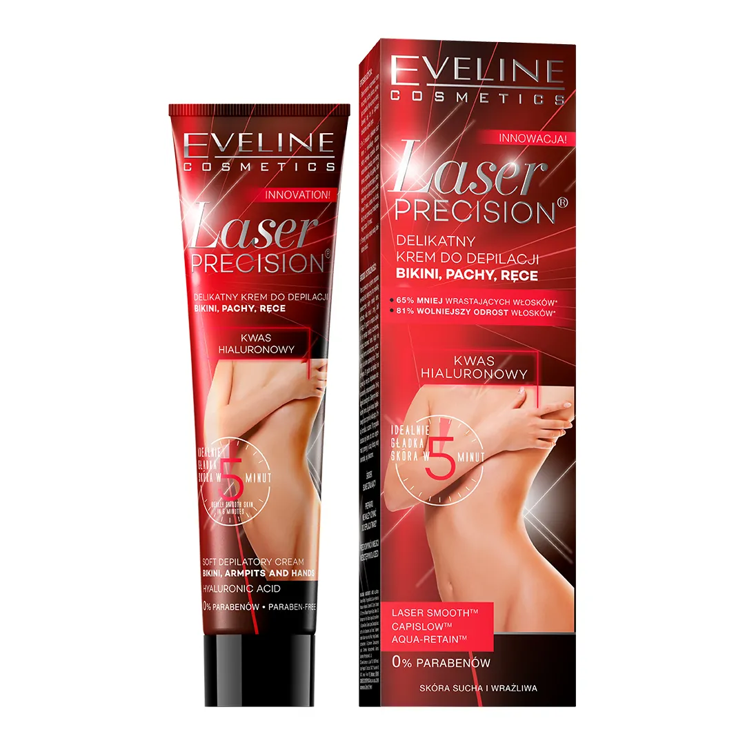 Eveline Cosmetics Laser Precision Delikatny krem do depilacji bikini pachy ręce, 125 ml