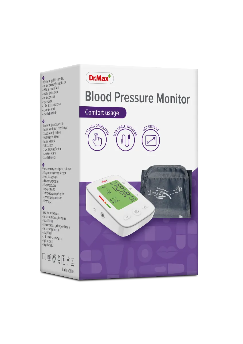 Blood Pressure Monitor Dr.Max, automatyczny ciśnieniomierz naramienny, 1 sztuka