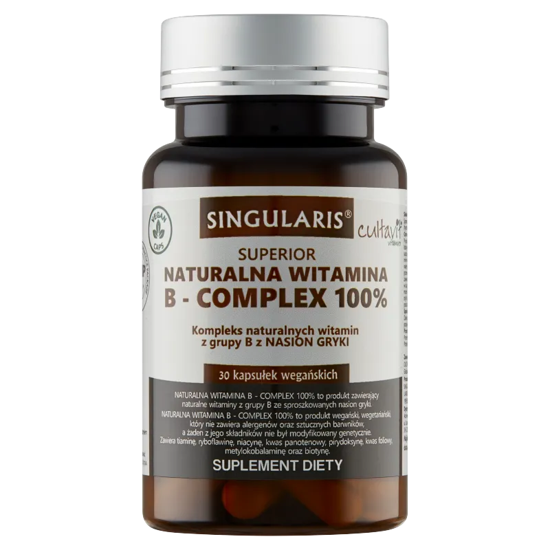 **Singularis Superior Naturalna Witamina B- Complex 100% z nasion gryki, suplement diety, 30 kapsułek