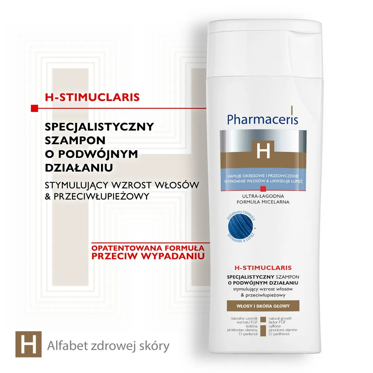Pharmaceris H, specjalistyczny szampon stymulujący włosy i przeciwłupieżowy, 250 ml 