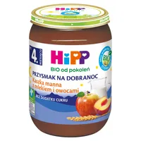 HiPP BIO od pokoleń Kaszka manna z mlekiem i owocami po 4. miesiącu, 190 g