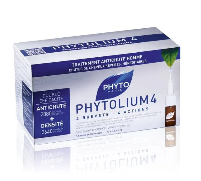 Phyto Phytolium 4, kuracja przeciw wypadaniu włosów dla mężczyzn, 12 ampułek x 6 ml