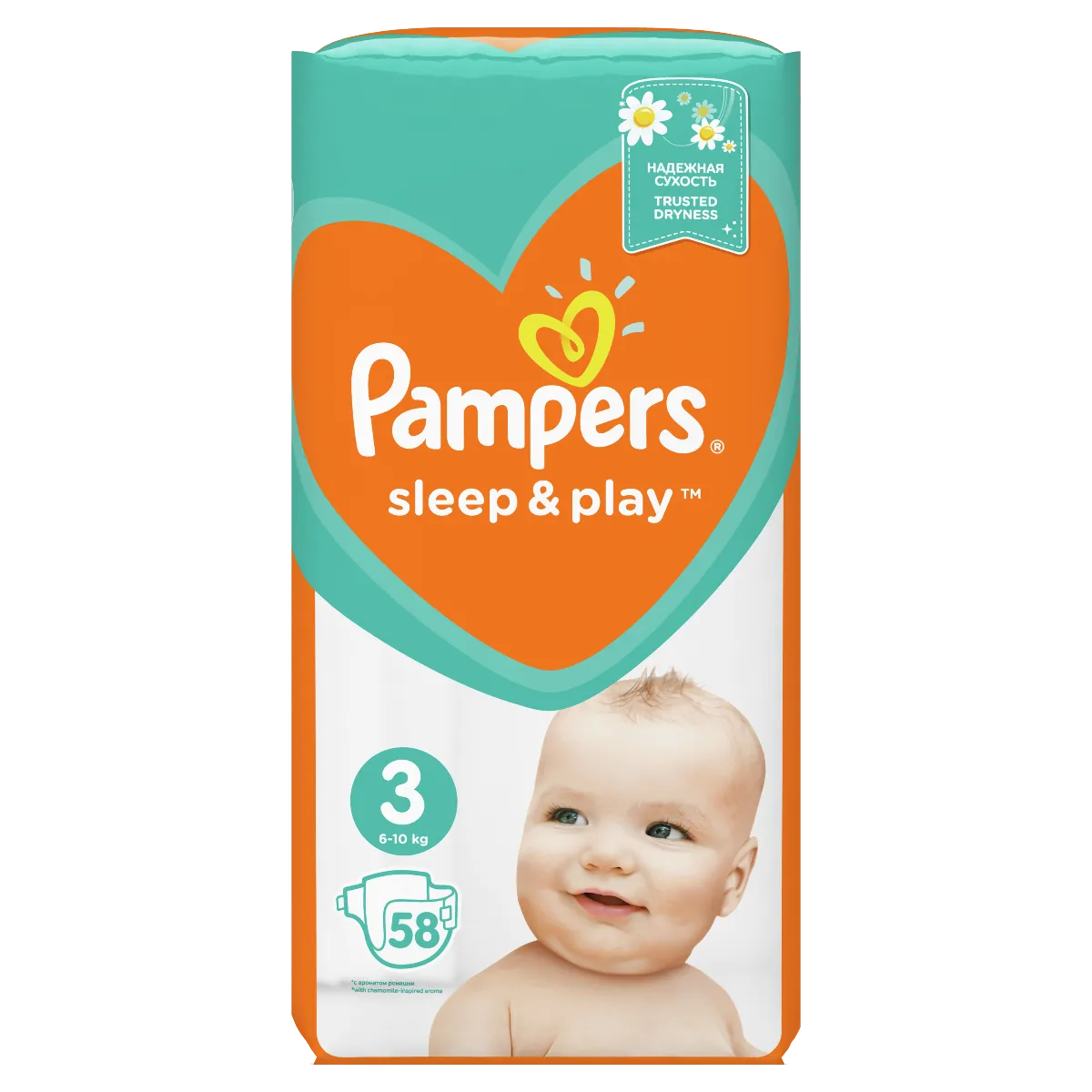 *Pampers Sleep & Play, pieluchy, rozmiar 3, 6-10 kg, 58 sztuk