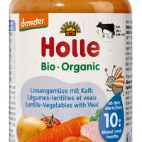 Holle danie dla niemowląt soczewica-warzywa z cielęciną dla dzieci powyżej 6. miesiąca życia, 220 g