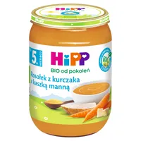 HiPP BIO od pokoleń rosołek z kurczaka z kaszką manną po 5. miesiącu, 190 g