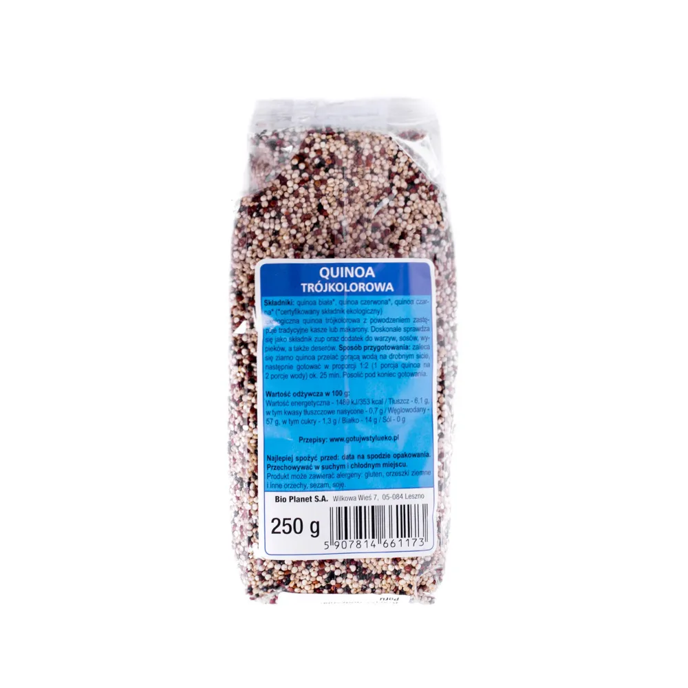 BIO PLANET Quinoa trójkolorowa bio, 250 g 