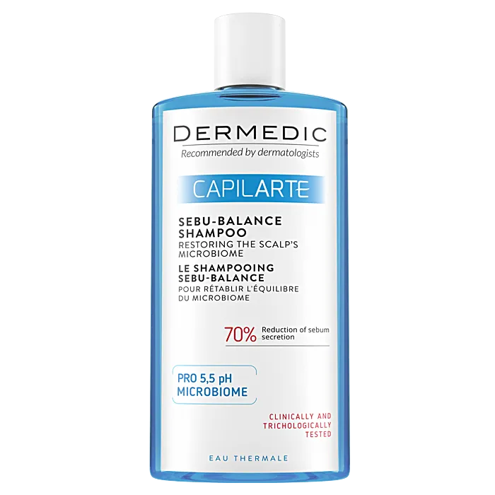 Dermedic Capilarte, Sebu-Balance, szampon przywracający równowagę mikrobiomu skóry, 300 ml