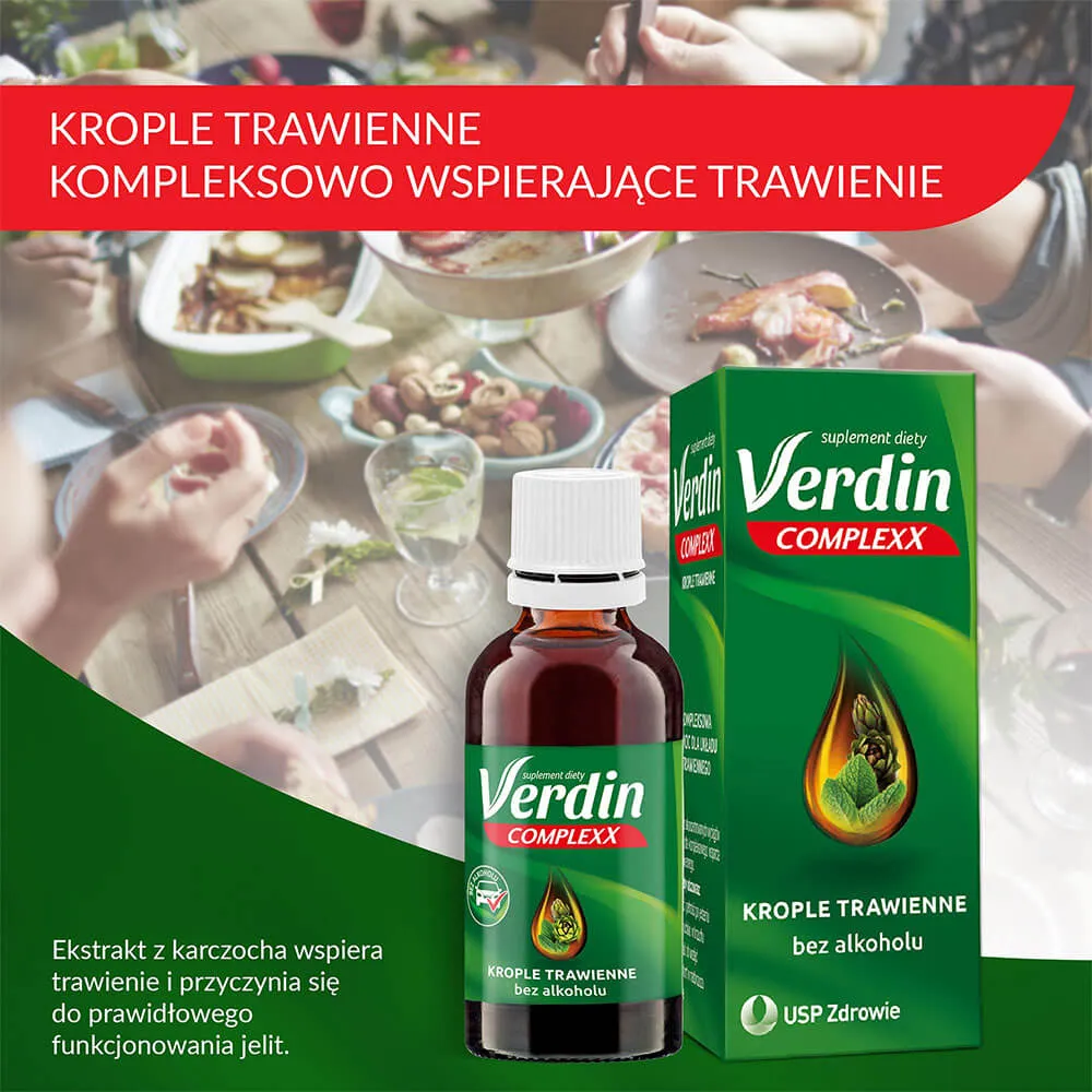Verdin Complexx Krople Trawienne, krople doustne, suplement diety, 40 ml 