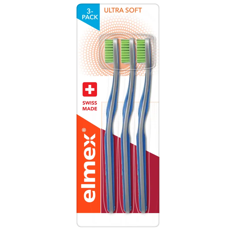 elmex Ultra Soft szczoteczka do zębów bardzo miękka, 3 szt. 