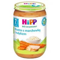 HiPP BIO od pokoleń obiadek risotto z marchewką i indykiem po 7. miesiącu, 220 g