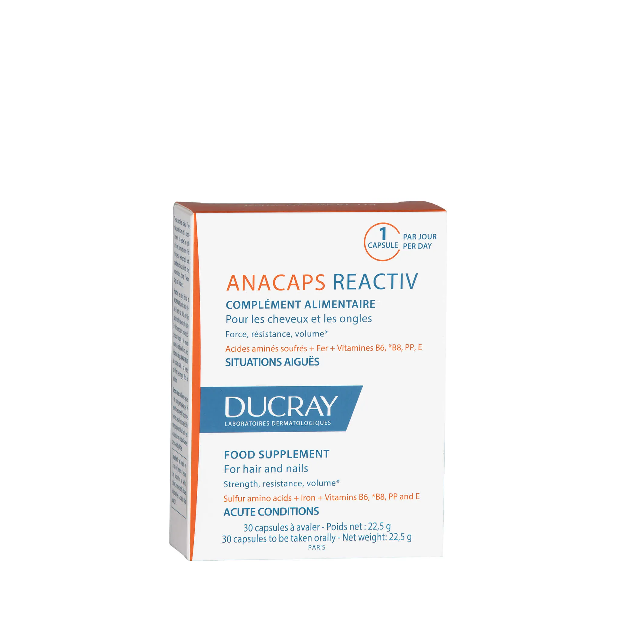 Ducray Anacaps Reactiv, suplement diety, 30 kapsułek