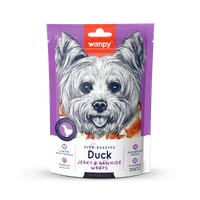 Wanpy Duck Jerky & Rawhide Wraps Pieczony w piecu przysmak dla psa kostki owinięte skórką kaczki, 100 g