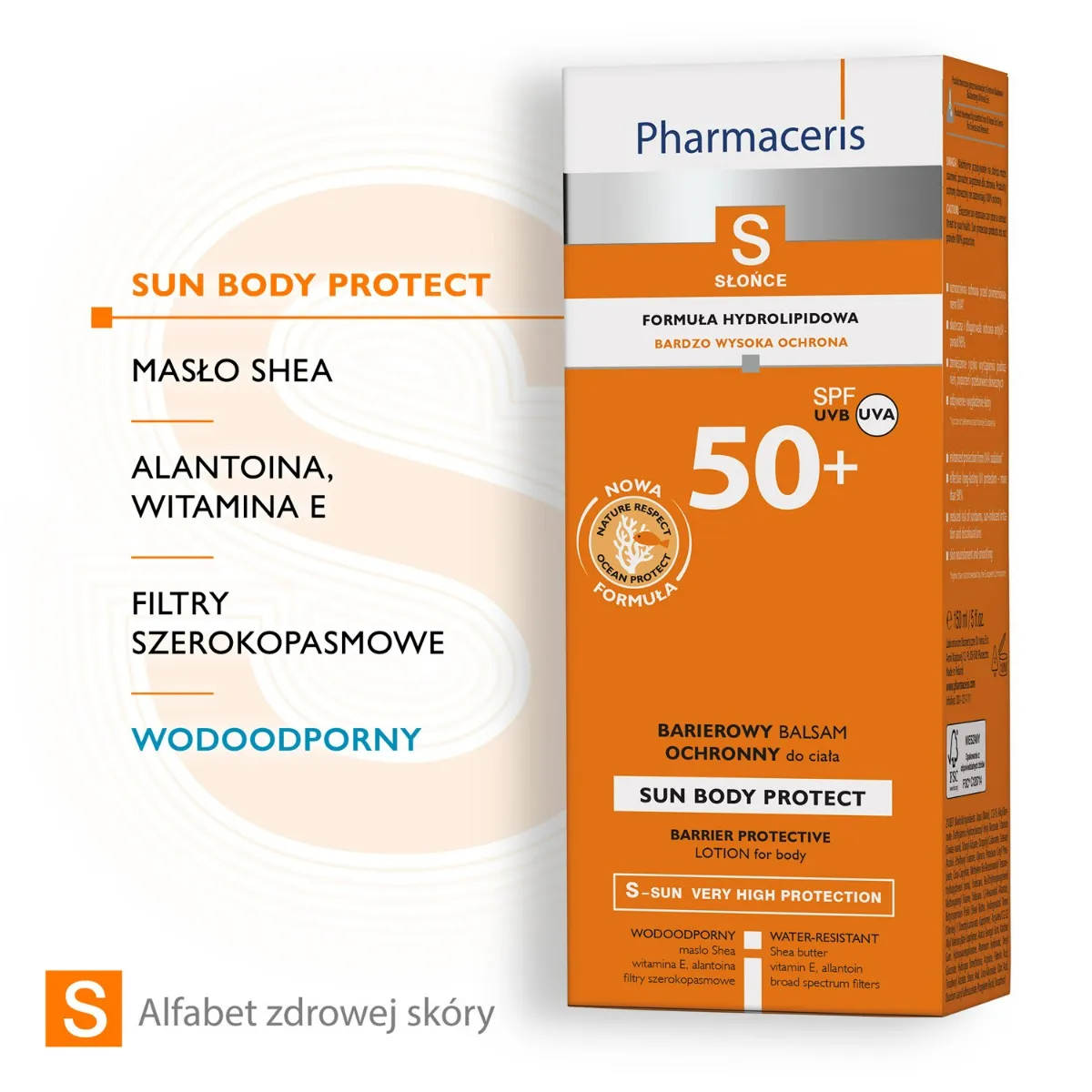 Pharmaceris S Słońce, hydrolipidowy ochronny balsam do ciała, SPF 50+ / 150 ml 