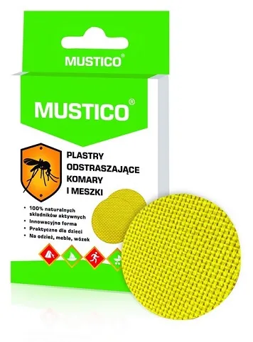 Mustico, plastry odstraszające komary i meszki, 12 sztuk