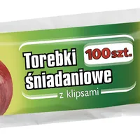 Jan Niezbędny torebki śniadaniowe z klipsami, 18 x 28 cm, 100 szt.