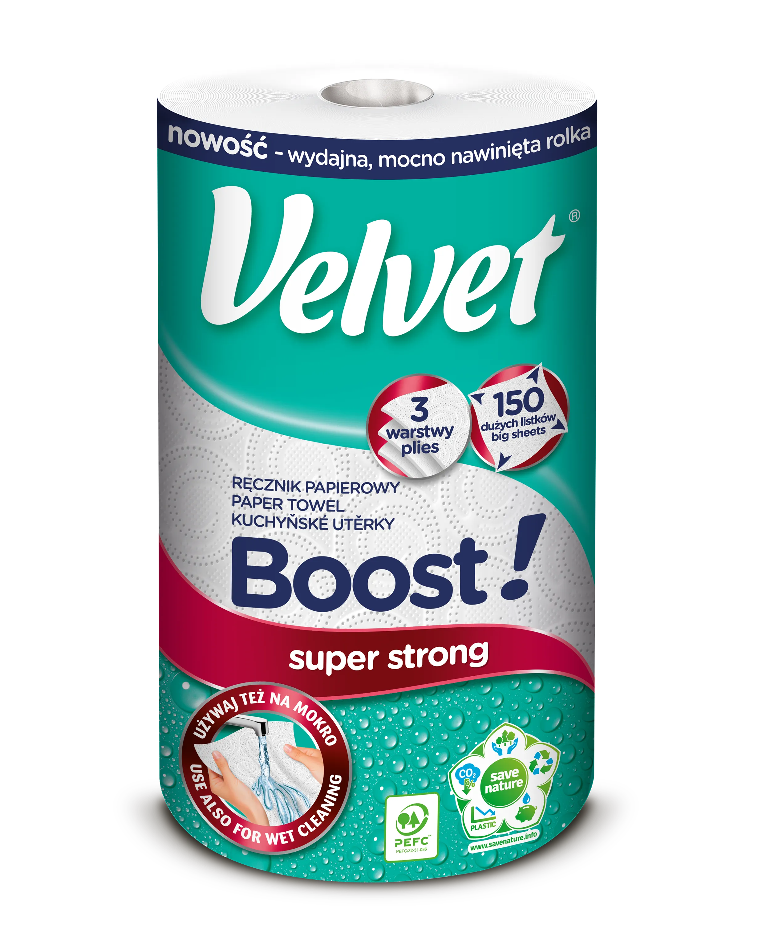 Velvet Boost Super Strong ręcznik papierowy, 1 szt.