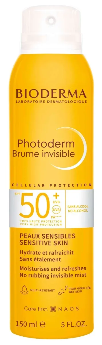 Bioderma Photoderm Brume invisible, niewidoczna mgiełka do ciała SPF 50+, 150 ml